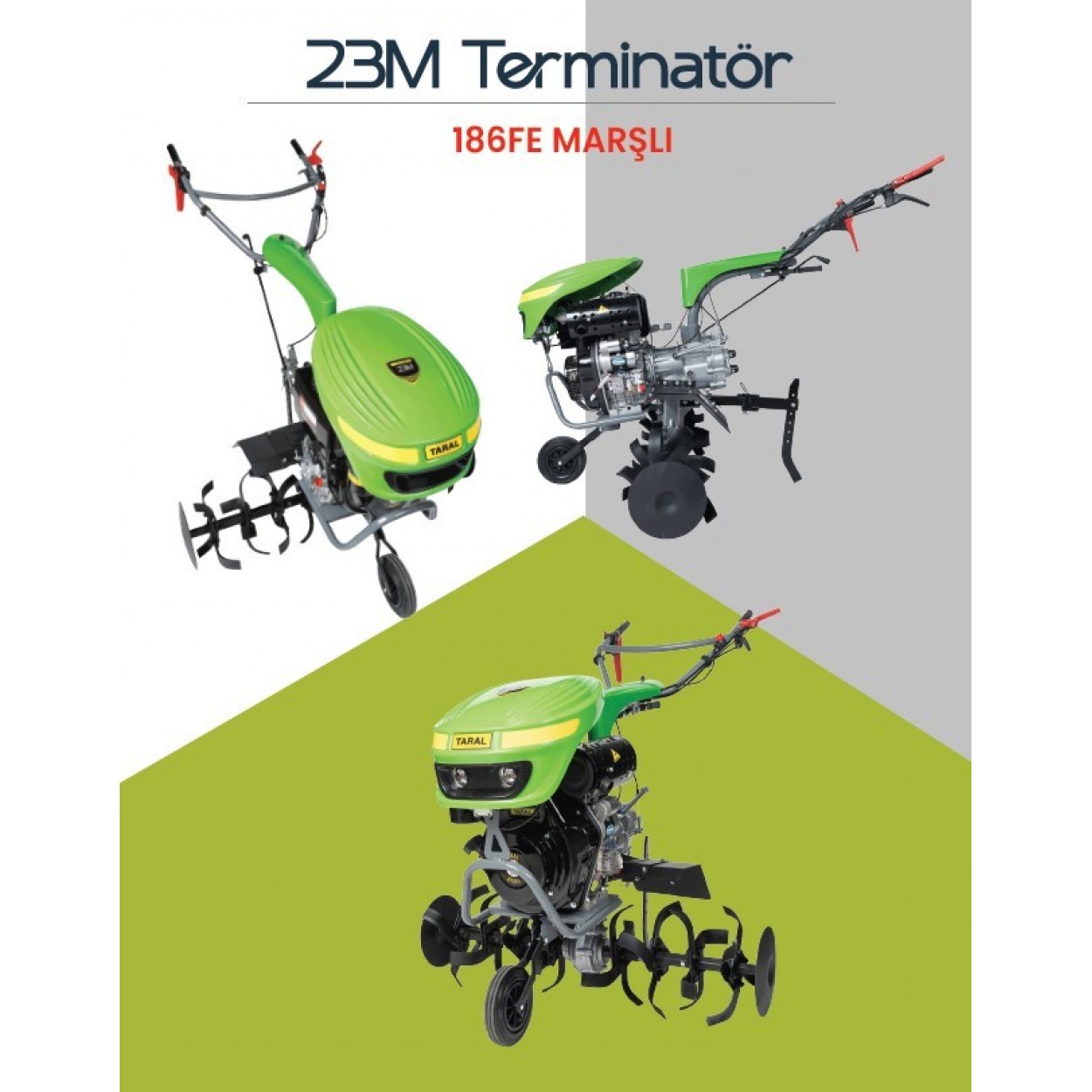 TARAL 23M DİZEL ÇAPA MAK. 186FE 3+1 MARŞLI TERMİNATÖR