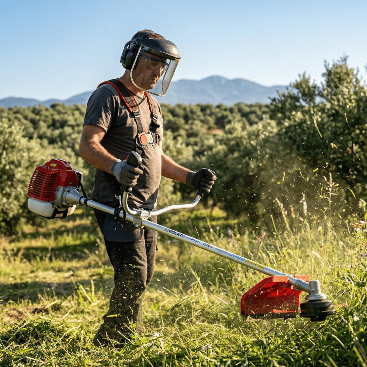 Bolat BY 570 Atak Benzin Motorlu Yan Tırpan 3.3 Hp