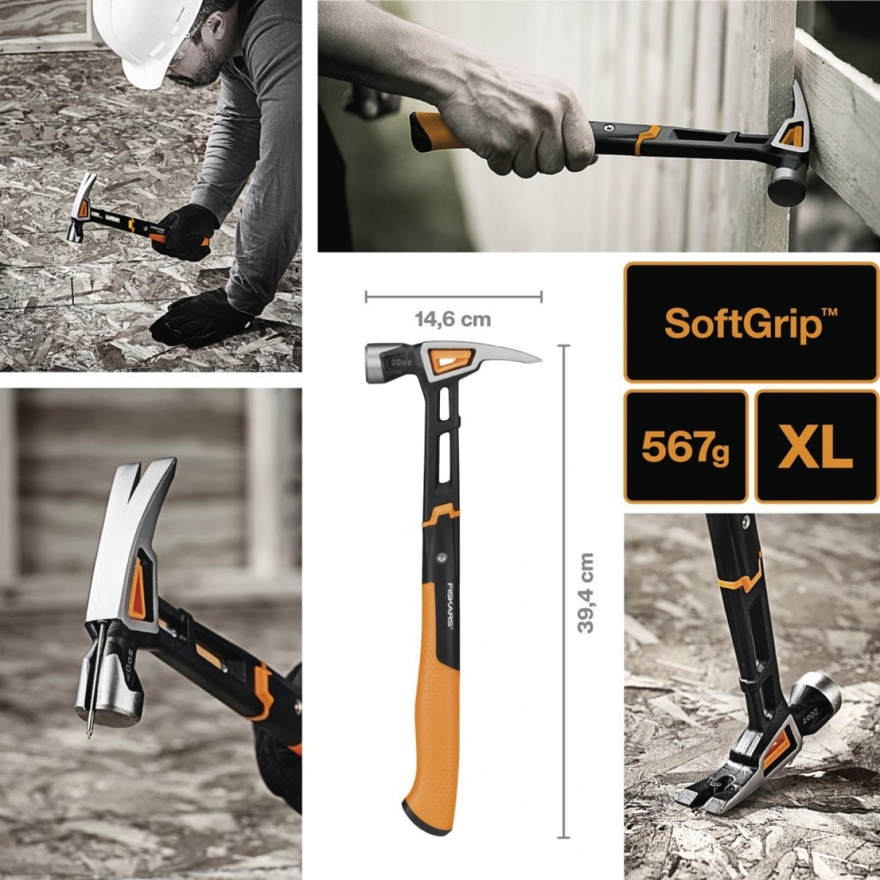 Fiskars Professional Çekiç-XL 850G 1020215