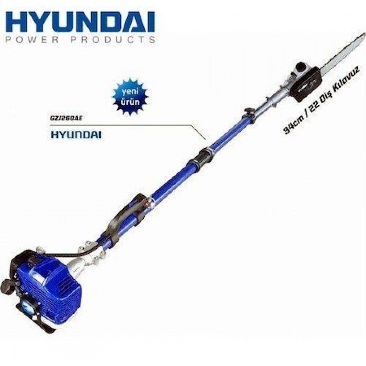 HYUNDAI GZJ260AE MOTORLU TELESKOBİK YÜKSEK DAL BUDAMA MAKİNESİ