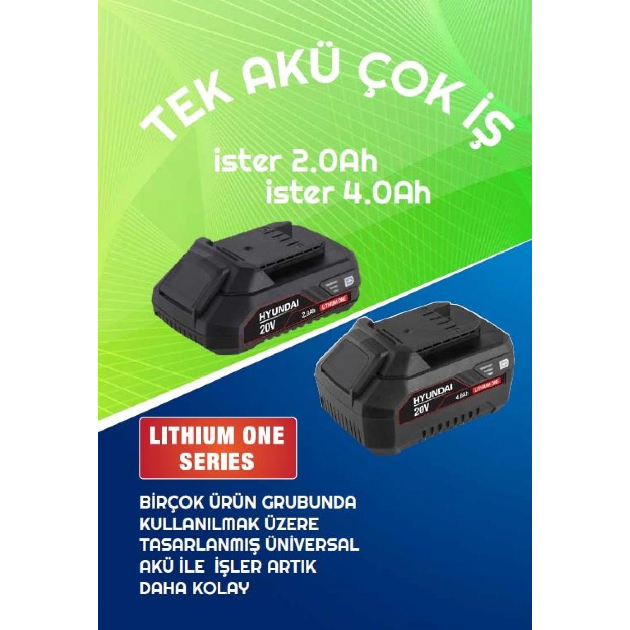 Hyundai HYM33LI Akülü Çim Biçme Makinesi 2*2A Akü Ve Şarj Dahil