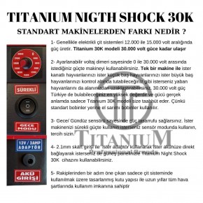 Titanium Night Shock 30K  Elektirikli Çit Sistemi 30000 Volt