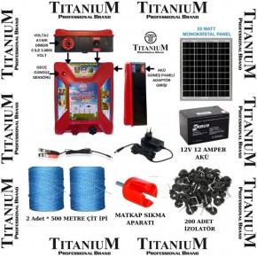 Titanium Night Shock 30K Elektirikli Çit Sistemi Set-3 30000 Volt