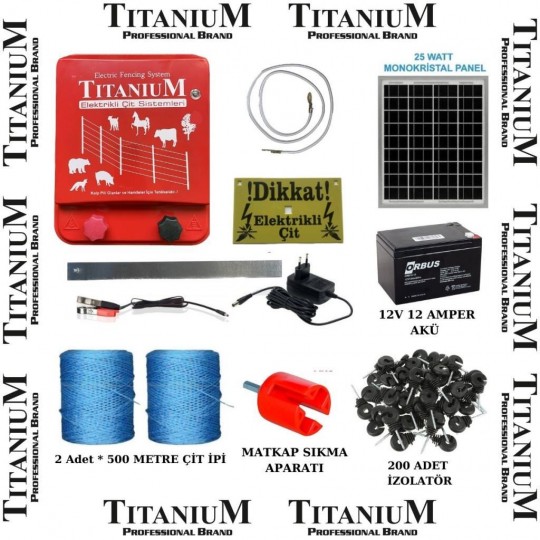 Titanium Night Shock 30K Elektirikli Çit Sistemi Set-3 30000 Volt